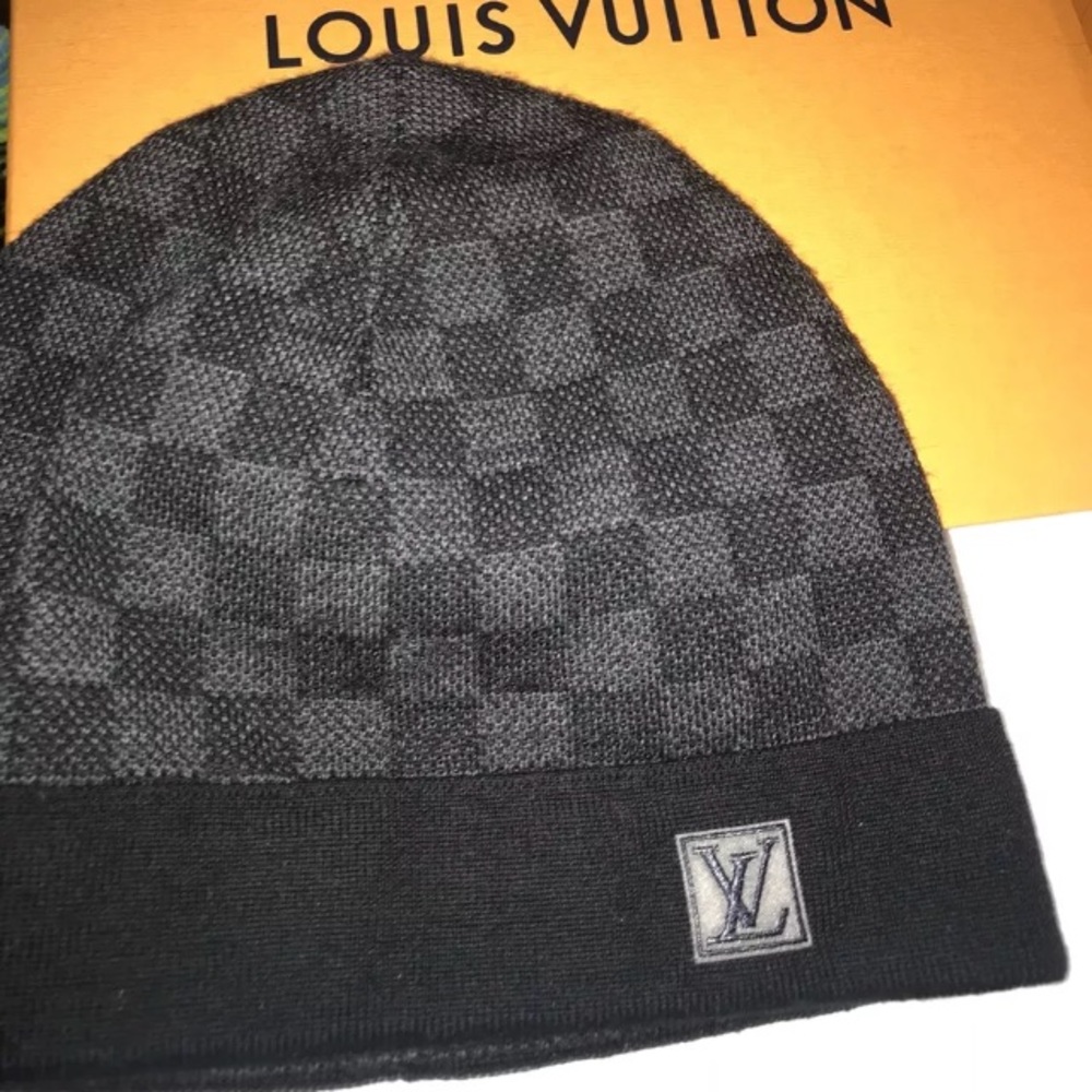 Louis Vuitton beanie hat damier